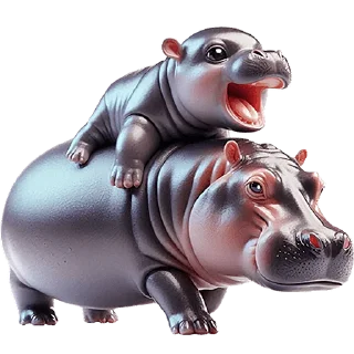 👶 emoji Бегемотик 2 @Nyasticks Telegram sticker 17 of 43
