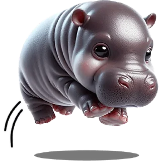🤿 emoji Бегемотик 2 @Nyasticks Telegram sticker 15 of 43