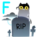 ⚰️ emoji Crazy Kitty @IMG2D Telegram sticker 12 of 12