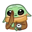 ⏱ emoji Distorted Baby Yoda Telegram sticker 14 of 20
