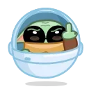 🖕 emoji Distorted Baby Yoda Telegram sticker 19 of 20