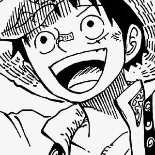 😍 emoji Luffy @anime_sticks Telegram sticker 7 of 30