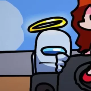 ⚪ emoji 「 n1 White Imposter Kinnie 」by @MakFWin Telegram sticker 15 of 57