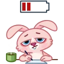 😪 emoji 🐰Mia Bunny by @LilAladin Telegram sticker 13 of 25