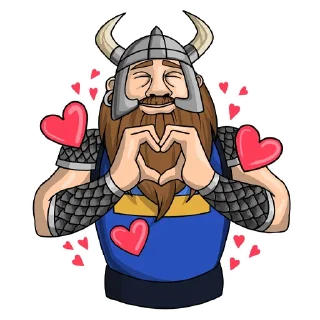 🫶 emoji Ukrainian Viking Telegram sticker 9 of 16