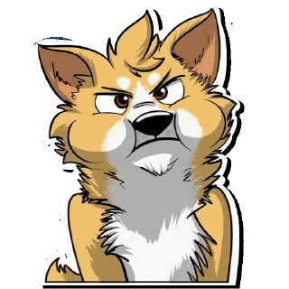 😤 emoji Puppy Dante Telegram sticker 10 of 120