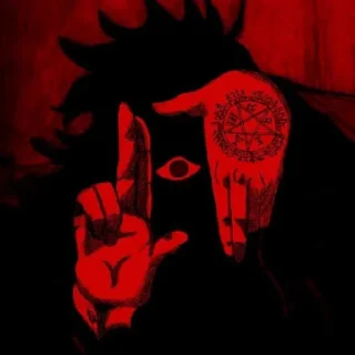 👺 emoji Красные стикеры by @stikeru7777 Telegram sticker 18 of 20
