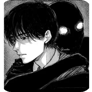 Sticker from Аниме люди в черном