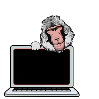 🧑‍💻 emoji Boss ape Telegram sticker 10 of 11