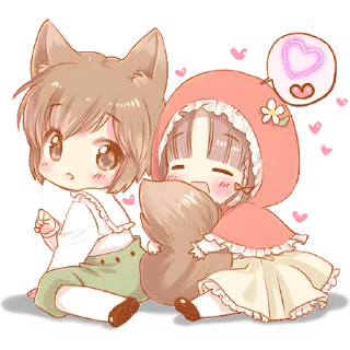 🥰 emoji Красная шапочка @Nyasticks Telegram sticker 21 of 41