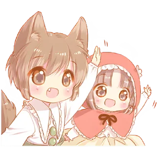 🖐 emoji Красная шапочка @Nyasticks Telegram sticker 17 of 41