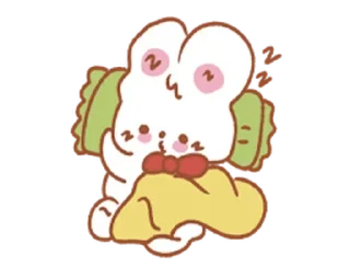 😴 emoji Зайка @TgSticker Telegram sticker 20 of 38