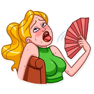 🥵 emoji Blondie Vacation Telegram sticker 21 of 25