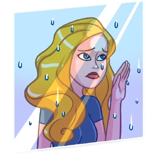 😕 emoji Blondie Vacation Telegram sticker 23 of 25