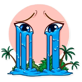 😭 emoji Blondie Vacation Telegram sticker 18 of 25