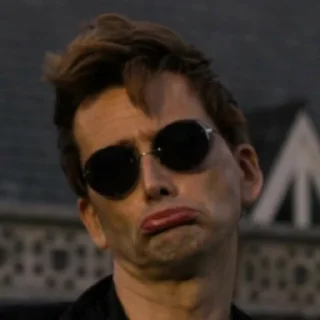 😒 emoji Good Omens Telegram sticker 7 of 113