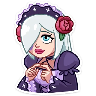 😞 emoji Тёмная Леди :: @stickroom Telegram sticker 7 of 48
