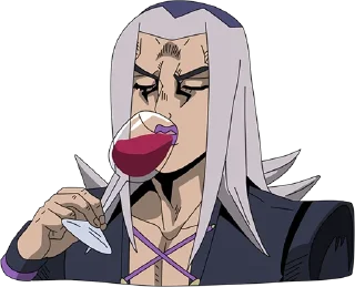 🍷 emoji Jojo`s Bizarre Memes Telegram sticker 14 of 36