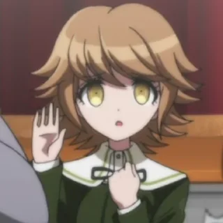 🥺 emoji / 💻 Chihiro Fujisaki 2 by @wanna_s_l_e_e_p 💚 / Telegram sticker 15 of 30