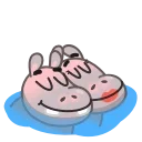 👩‍❤️‍👨 emoji Hopper the Hippo Telegram sticker 7 of 25