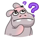 🤔 emoji Hopper the Hippo Telegram sticker 14 of 25