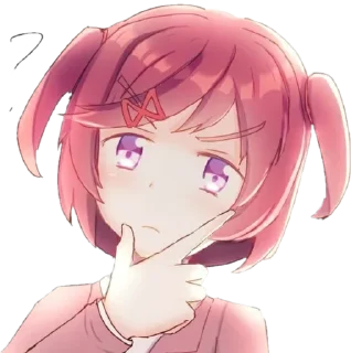 🤔 emoji Natsuki Telegram sticker 10 of 10