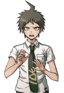 😧 emoji Hajime Hinata Telegram sticker 6 of 22