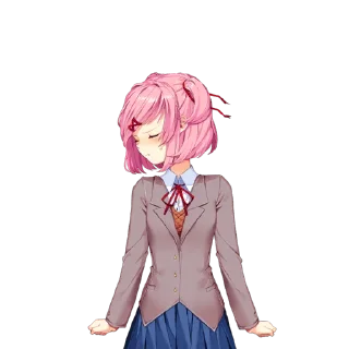 🤍 emoji Just Natsuki. Telegram sticker 11 of 91
