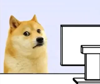 😕 emoji Doge Telegram sticker 21 of 46