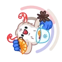 🥴 emoji Yeti on Holidays Telegram sticker 9 of 26
