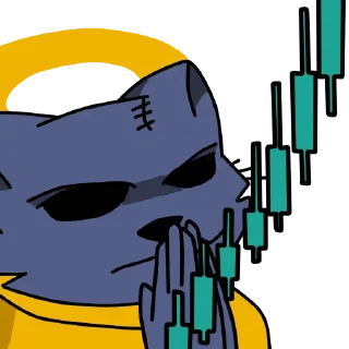 📈 emoji Degen Cats Telegram sticker 6 of 11