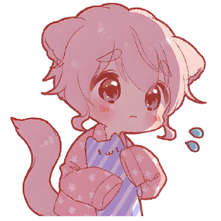 😳 emoji Милый котик-кун @Nyasticks Telegram sticker 24 of 25