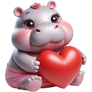 😍 emoji Парная бегемотка @Nyasticks2 Telegram sticker 17 of 34