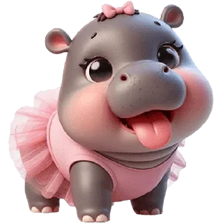 😛 emoji Парная бегемотка @Nyasticks2 Telegram sticker 1 of 34