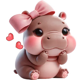 😍 emoji Парная бегемотка 2 @Nyasticks2 Telegram sticker 12 of 42
