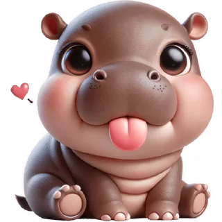😛 emoji Парный бегемотик 2 @Nyasticks2 Telegram sticker 9 of 42