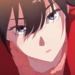 🙁 emoji Причина полюбить её @anime_stickerr Telegram sticker 10 of 20