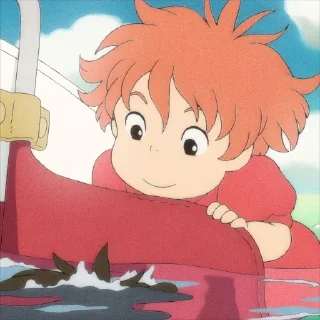 😊 emoji ꒰ ponyo fish ꒱  @plusikradom Telegram sticker 19 of 20