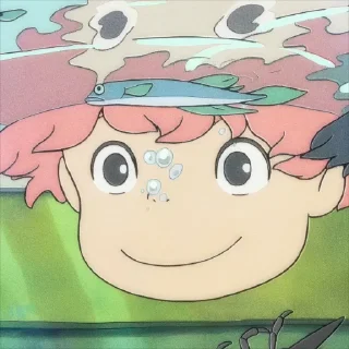 😇 emoji ꒰ ponyo fish ꒱  @plusikradom Telegram sticker 11 of 20