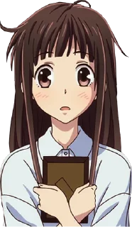 😧 emoji Tohru Honda Telegram sticker 6 of 9