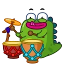 😋 emoji Din the Dino Telegram sticker 14 of 23