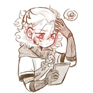 😢 emoji Albedo by @Abeba_hot Telegram sticker 12 of 59
