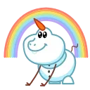 🦄 emoji Snowman Telegram sticker 12 of 25