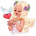 🕊 emoji Girl in Love Telegram sticker 19 of 35