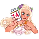 📆 emoji Girl in Love Telegram sticker 24 of 35