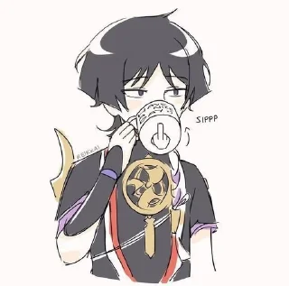 😐 emoji Скарамуш Telegram sticker 10 of 44