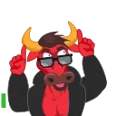 📈 emoji Красный бык от @investing Telegram sticker 2 of 9