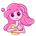 🌟 emoji Девочка Жвачка @TgSticker Telegram sticker 18 of 24