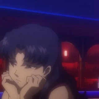 😕 emoji Misato san! Telegram sticker 19 of 33