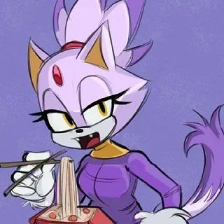 🍜 emoji Blaze the cat by @sonic_the_hednehog Telegram sticker 12 of 110